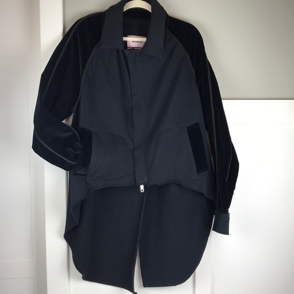 Marna Ro EUC black jacket zip front, tux tails XS - Picture 1 of 8